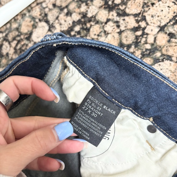 Buckle Black BKE Jeans No 53 Straight Blue Stretch Women's Size 27x30 - Picture 6 of 7